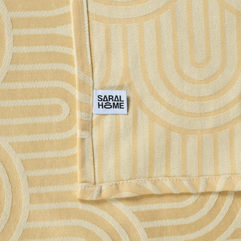 Darpa Cotton Rich Bedsheet | Elegant Geometric Arch Pattern Woven Bed Sheet | 180 TC (Weight 400 TC) | Soft & Comfortable Bedsheet for Bedroom