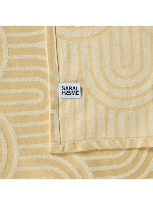 Darpa Cotton Rich Bedsheet | Elegant Geometric Arch Pattern Woven Bed Sheet | 180 TC (Weight 400 TC) | Soft & Comfortable Bedsheet for Bedroom