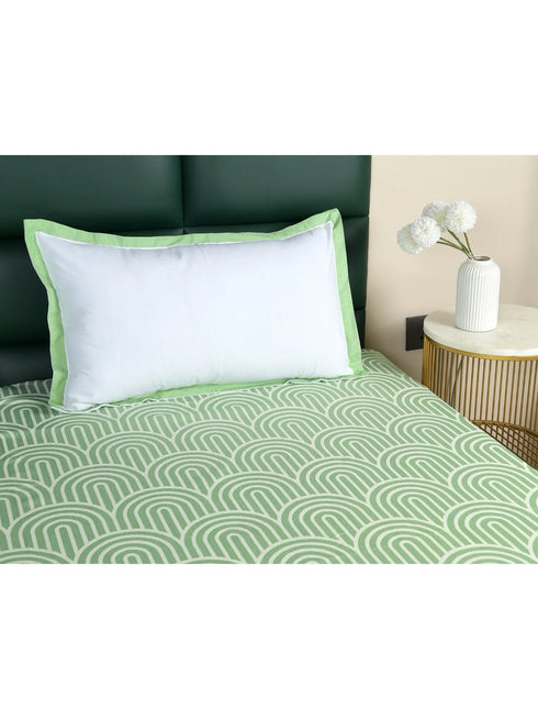 Darpa Cotton Rich Bedsheet | Elegant Geometric Arch Pattern Woven Bed Sheet | 180 TC (Weight 400 TC) | Soft & Comfortable Bedsheet for Bedroom