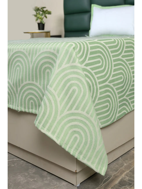 Darpa Cotton Rich Bedsheet | Elegant Geometric Arch Pattern Woven Bed Sheet | 180 TC (Weight 400 TC) | Soft & Comfortable Bedsheet for Bedroom