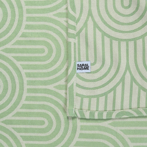 Darpa Cotton Rich Bedsheet | Elegant Geometric Arch Pattern Woven Bed Sheet | 180 TC (Weight 400 TC) | Soft & Comfortable Bedsheet for Bedroom