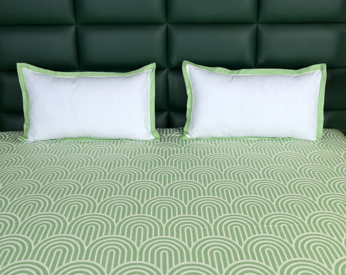 Darpa Cotton Rich Bedsheet | Elegant Geometric Arch Pattern Woven Bed Sheet | 180 TC (Weight 400 TC) | Soft & Comfortable Bedsheet for Bedroom