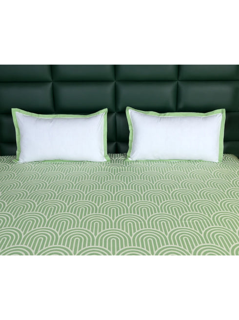 Darpa Cotton Rich Bedsheet | Elegant Geometric Arch Pattern Woven Bed Sheet | 180 TC (Weight 400 TC) | Soft & Comfortable Bedsheet for Bedroom
