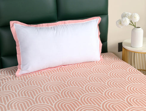 Darpa Cotton Rich Bedsheet | Elegant Geometric Arch Pattern Woven Bed Sheet | 180 TC (Weight 400 TC) | Soft & Comfortable Bedsheet for Bedroom