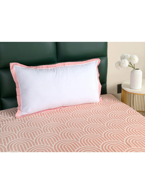Darpa Cotton Rich Bedsheet | Elegant Geometric Arch Pattern Woven Bed Sheet | 180 TC (Weight 400 TC) | Soft & Comfortable Bedsheet for Bedroom