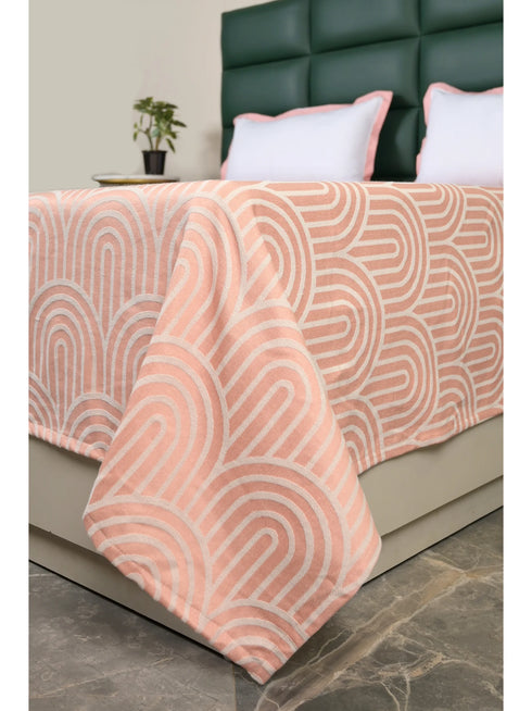 Darpa Cotton Rich Bedsheet | Elegant Geometric Arch Pattern Woven Bed Sheet | 180 TC (Weight 400 TC) | Soft & Comfortable Bedsheet for Bedroom
