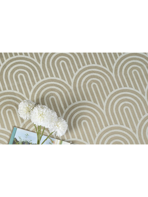 Darpa Cotton Rich Bedsheet | Elegant Geometric Arch Pattern Woven Bed Sheet | 180 TC (Weight 400 TC) | Soft & Comfortable Bedsheet for Bedroom