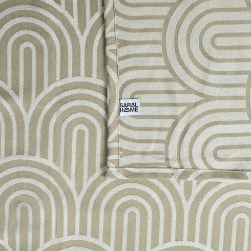 Darpa Cotton Rich Bedsheet | Elegant Geometric Arch Pattern Woven Bed Sheet | 180 TC (Weight 400 TC) | Soft & Comfortable Bedsheet for Bedroom