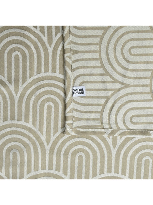 Darpa Cotton Rich Bedsheet | Elegant Geometric Arch Pattern Woven Bed Sheet | 180 TC (Weight 400 TC) | Soft & Comfortable Bedsheet for Bedroom