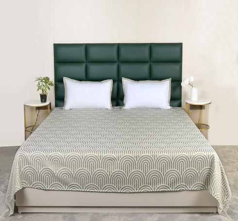 Darpa Cotton Rich Bedsheet | Elegant Geometric Arch Pattern Woven Bed Sheet | 180 TC (Weight 400 TC) | Soft & Comfortable Bedsheet for Bedroom