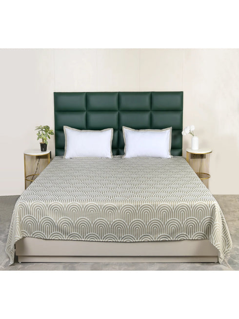 Darpa Cotton Rich Bedsheet | Elegant Geometric Arch Pattern Woven Bed Sheet | 180 TC (Weight 400 TC) | Soft & Comfortable Bedsheet for Bedroom