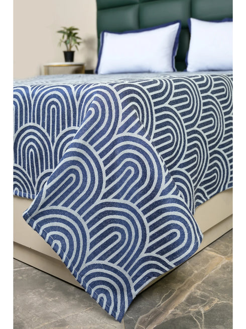 Darpa Cotton Rich Bedsheet | Elegant Geometric Arch Pattern Woven Bed Sheet | 180 TC (Weight 400 TC) | Soft & Comfortable Bedsheet for Bedroom