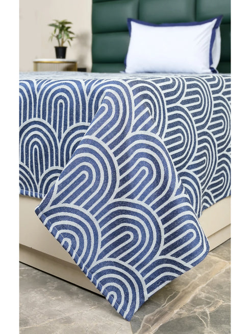 Darpa Cotton Rich Bedsheet | Elegant Geometric Arch Pattern Woven Bed Sheet | 180 TC (Weight 400 TC) | Soft & Comfortable Bedsheet for Bedroom
