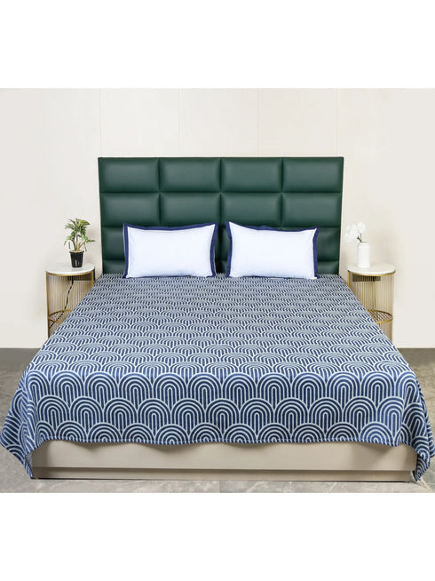 Darpa Cotton Rich Bedsheet | Elegant Geometric Arch Pattern Woven Bed Sheet | 180 TC (Weight 400 TC) | Soft & Comfortable Bedsheet for Bedroom