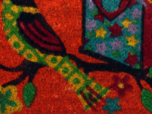 CHIDIYA Coir Door Mat with PVC Backing | 40x60 cm | Bright Orange | B1G1 Offer