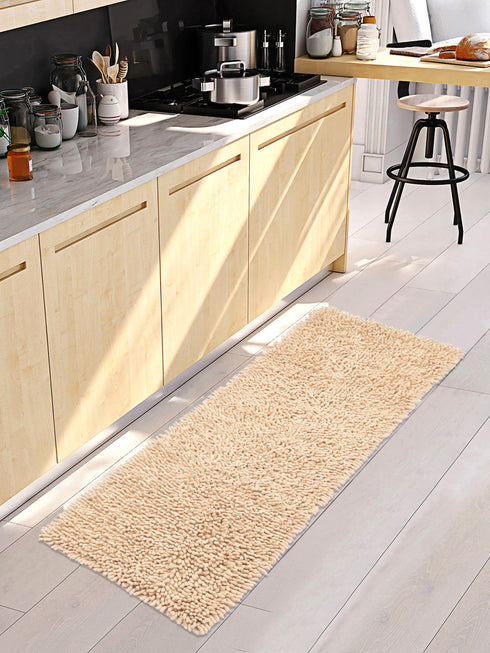 Shaggy Cotton Runner | Kitchen & Bedside Use (40x120 cm)