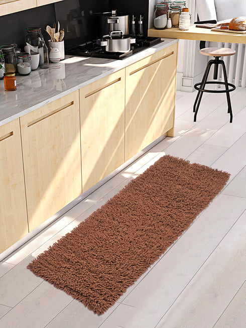 Shaggy Cotton Runner | Kitchen & Bedside Use (40x120 cm)