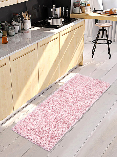 Shaggy Cotton Runner | Kitchen & Bedside Use (40x120 cm)