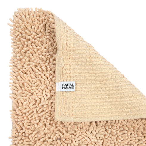 Cotton Chenille Classic Shaggy Rug | Soft Handmade Feel & Plush Surface