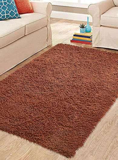 Cotton Chenille Classic Shaggy Rug | Soft Handmade Feel & Plush Surface