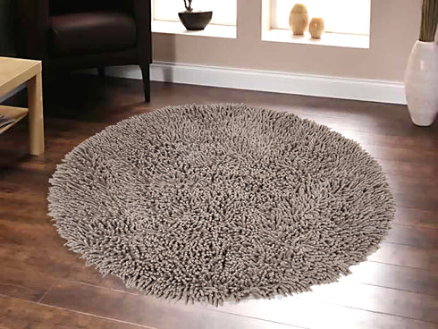 Round Shaggy Design Bathmat – Fluffy Comfort & Plush Texture