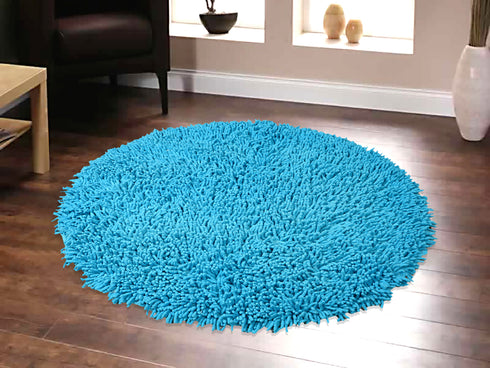 Round Shaggy Design Bathmat – Fluffy Comfort & Plush Texture