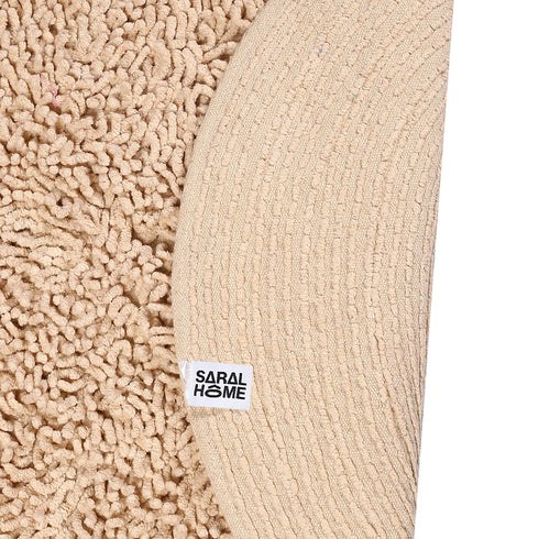 Round Shaggy Design Bathmat – Fluffy Comfort & Plush Texture