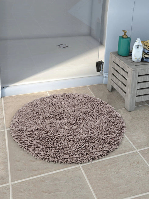 Round Shaggy Design Bathmat – Fluffy Comfort & Plush Texture