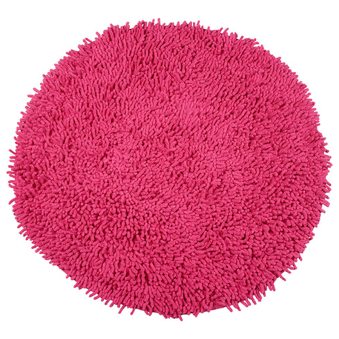 Round Shaggy Design Bathmat – Fluffy Comfort & Plush Texture