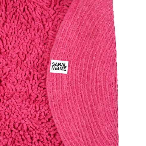 Round Shaggy Design Bathmat – Fluffy Comfort & Plush Texture