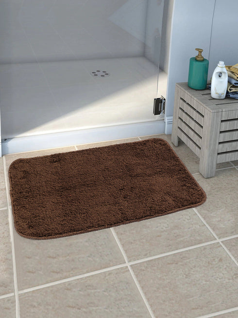Anti slip microfiber bathmat set