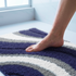 Wave Microfiber Bath Mat | Soft & Absorbent Bathroom Floor Mat | Quick Dry & Washable | Wave Pattern Design