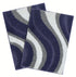 Wave Microfiber Bath Mat | Soft & Absorbent Bathroom Floor Mat | Quick Dry & Washable | Wave Pattern Design