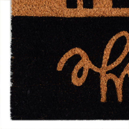 Coir Door Mat with “Hello Good Bye” Design | PVC Backing | 40x60 cm | Natural | B1G1 Offer