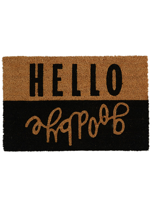 HELLO GOOD BYE Coir Door Mat