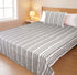 LA Strie Cotton Microfiber Bedsheet | 180 TC (Equivalent to 400 TC) | Woven, Colorfast & Quick Dry | Machine Washable