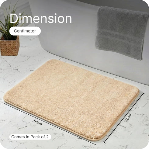 SOLID Soft Anti-Slip Bathmat | Simple Design with Quick Dry Texture