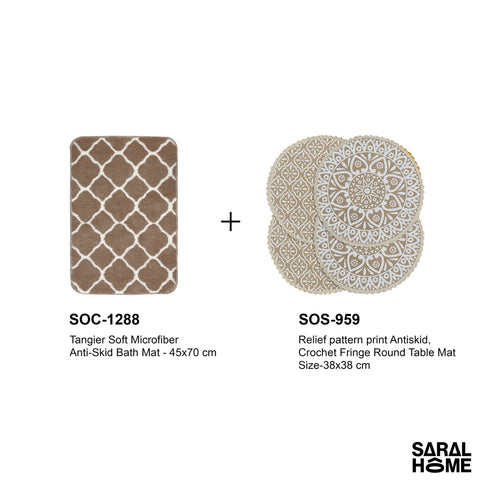 GIFT BASKET | Floor Mat & Mandala Table Mat | Combo Gift Basket