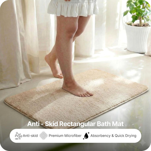 SOLID Soft Anti-Slip Bathmat | Simple Design with Quick Dry Texture