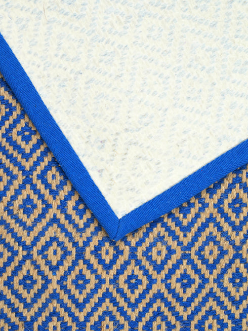 Diamond Jute & Cotton Woven Anti-Slip Strong Border Rug