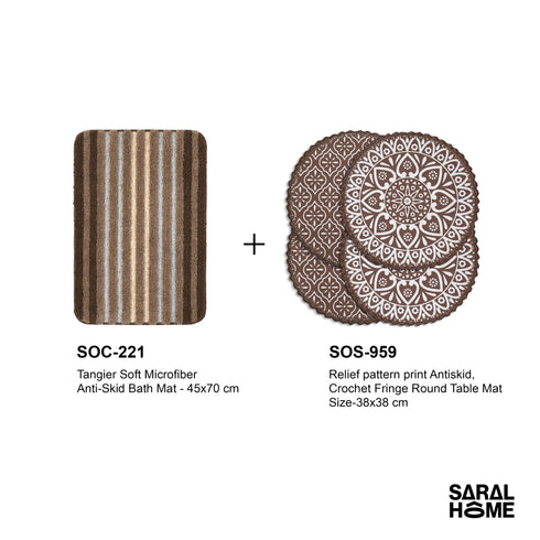 GIFT BASKET | Floor Mat & Mandala Table Mat | Combo Gift Basket