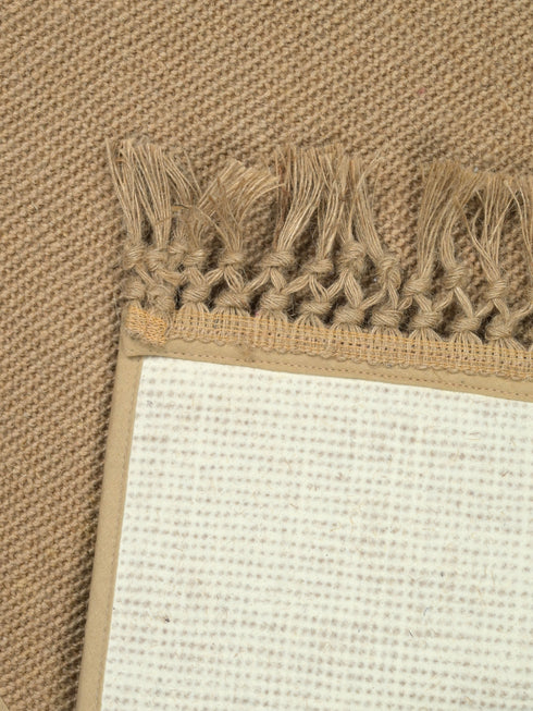 DESH - JUTE Woven Strong Anti-Slip Rug with fringe.
