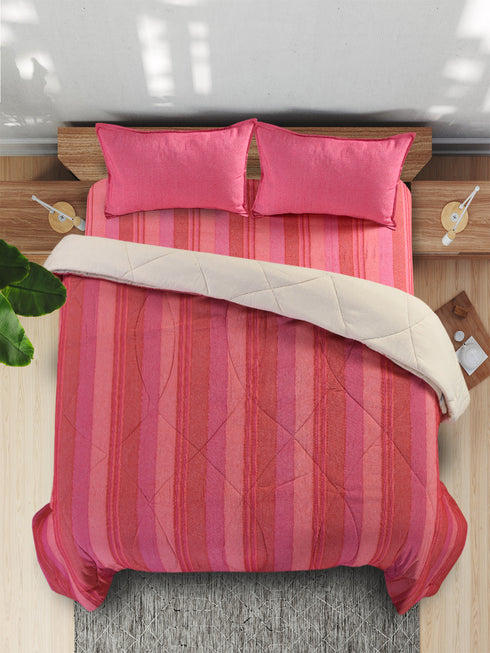 Saral Home 4 PC COMBO 1 Bedsheet90x100 +2 Pillow covers+ Quilts90x100