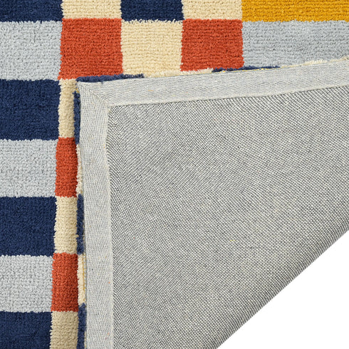 Franc Modern Geometric Multicolor Carpet for Living, Drawing & Bedroom | Soft Polyester BCF Area Rug with Strong Backing (11mm Pile Height)