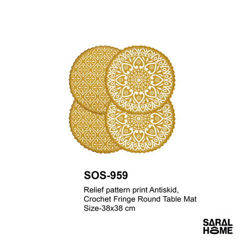 GIFT BASKET | Mandala Table Mat Set | 4 Pc Gift Basket