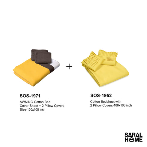 GIFT BASKET | 2 Bedsheets 4 Pillow Covers Matching Gift Set