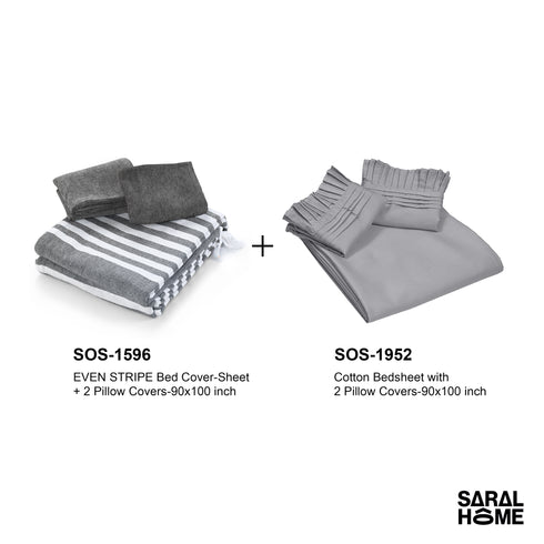 GIFT BASKET | 2 Bedsheets 4 Pillow Covers Matching Gift Set