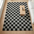 Cquare Check Pattern Carpet for Living, Drawing Room & Bedroom | Soft Polyester & olefin BCF Area Rug with Strong Durable Backing (11mm Pile Height)