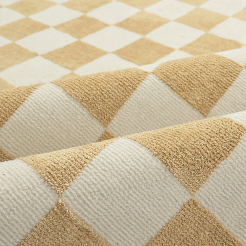 Cquare Check Pattern Carpet for Living, Drawing Room & Bedroom | Soft Polyester & olefin BCF Area Rug with Strong Durable Backing (11mm Pile Height)
