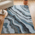 Nireti Modern Abstract Wave Carpet for Living, Drawing & Bedroom | Soft Polyester & olefin BCF Area Rug with Strong Backing (11mm Pile Height)